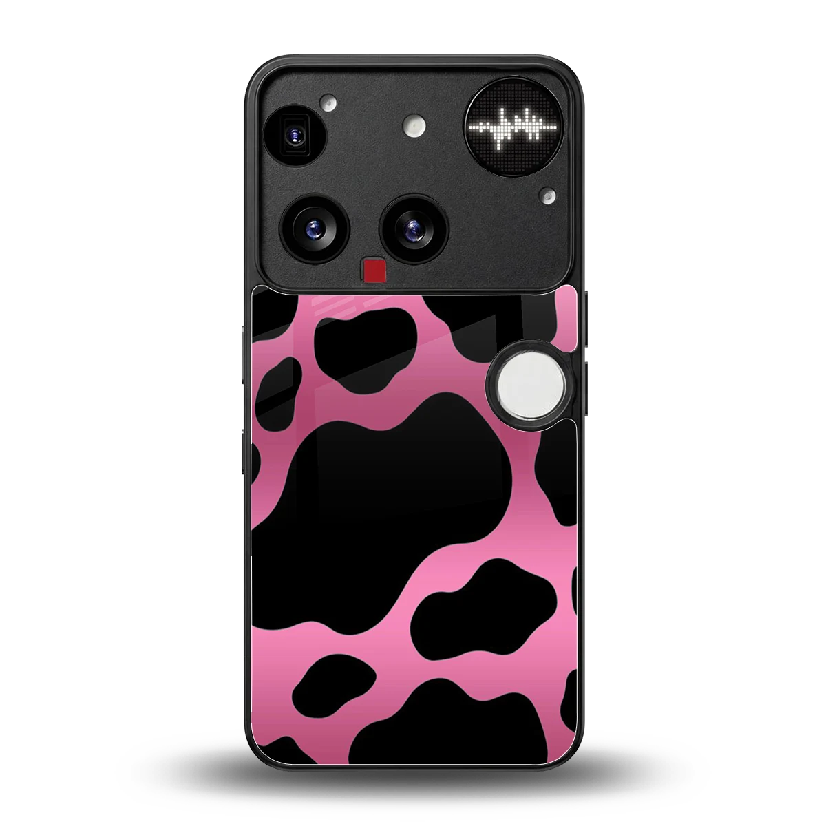 Black Pink Swirl back phone cover | glass case for nothing phone 3