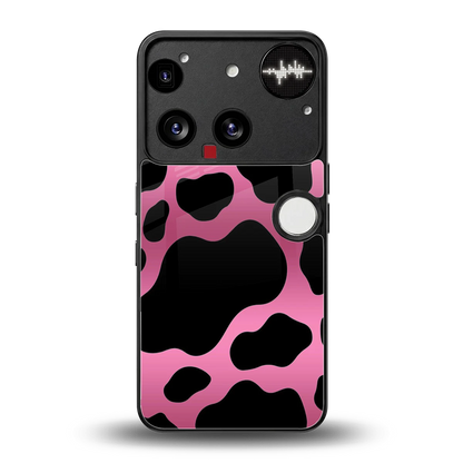Black Pink Swirl back phone cover | glass case for nothing phone 3