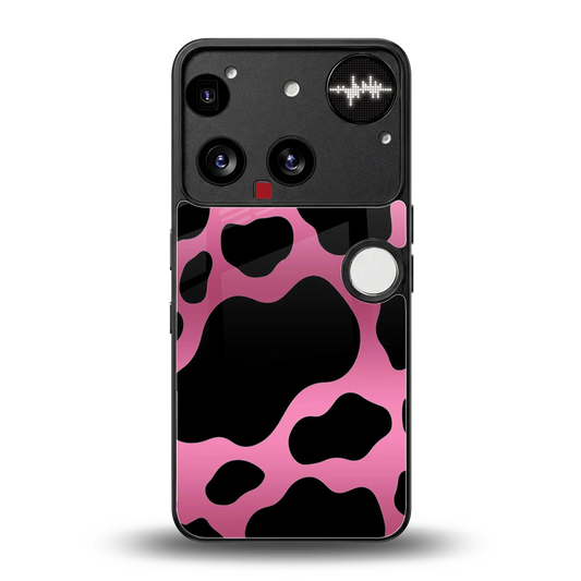 Black Pink Swirl back phone cover | glass case for nothing phone 3