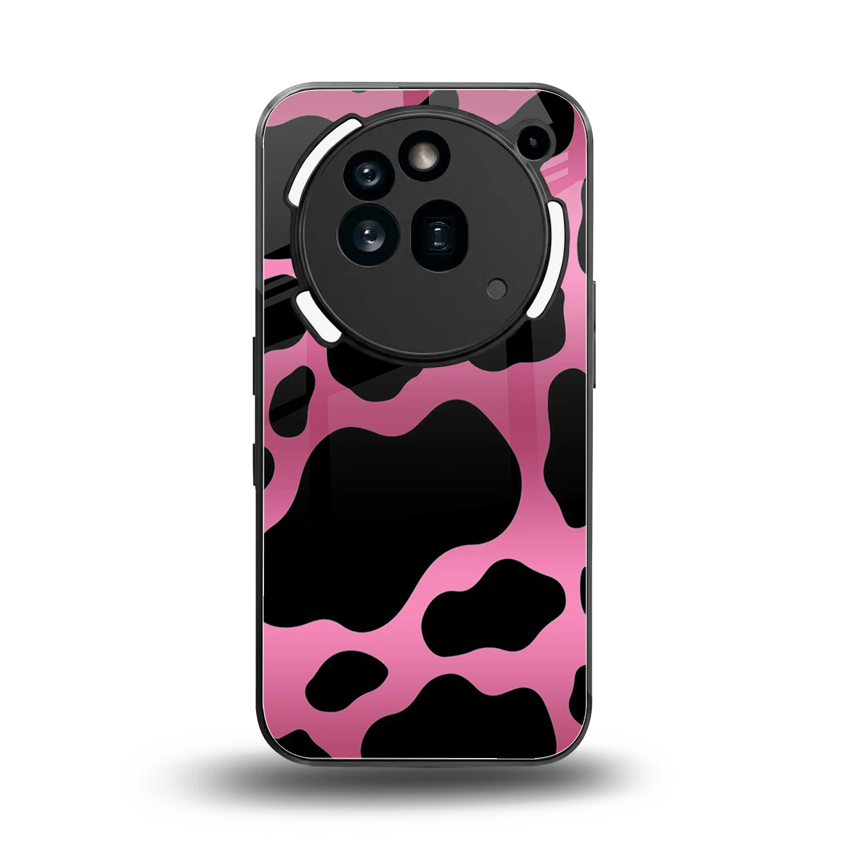 Black Pink Swirl back phone cover | glass case for nothing phone 3a pro