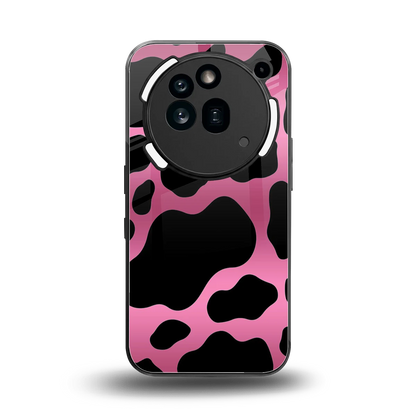 Black Pink Swirl back phone cover | glass case for nothing phone 3a pro