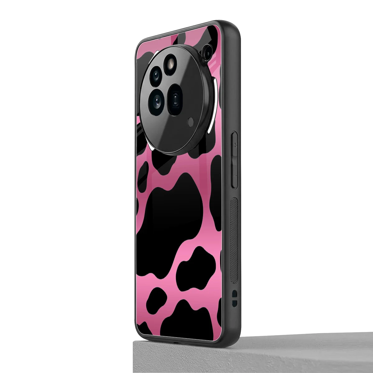 Black Pink Swirl nothing phone 3a pro mobile cover | shockproof glass phone case