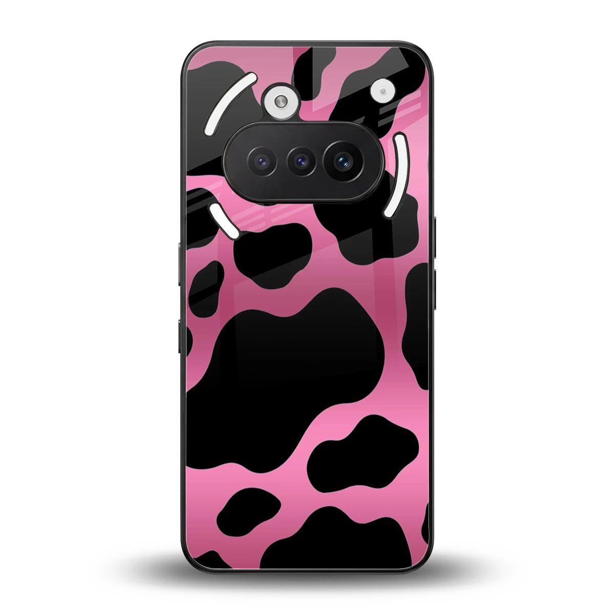 Black Pink Swirl back phone cover | glass case for nothing phone 3a