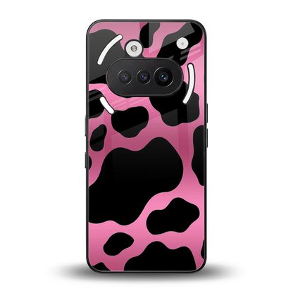 Black Pink Swirl back phone cover | glass case for nothing phone 3a