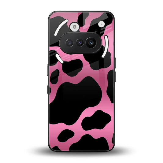 Black Pink Swirl back phone cover | glass case for nothing phone 3a
