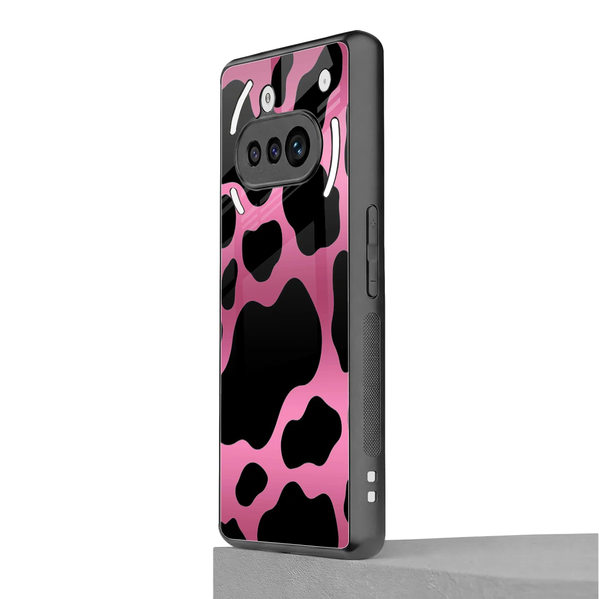 Black Pink Swirl nothing phone 3a mobile cover | shockproof glass phone case