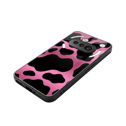 Black Pink Swirl stylish phone case for nothing phone 3a | glossy glass and slim fit