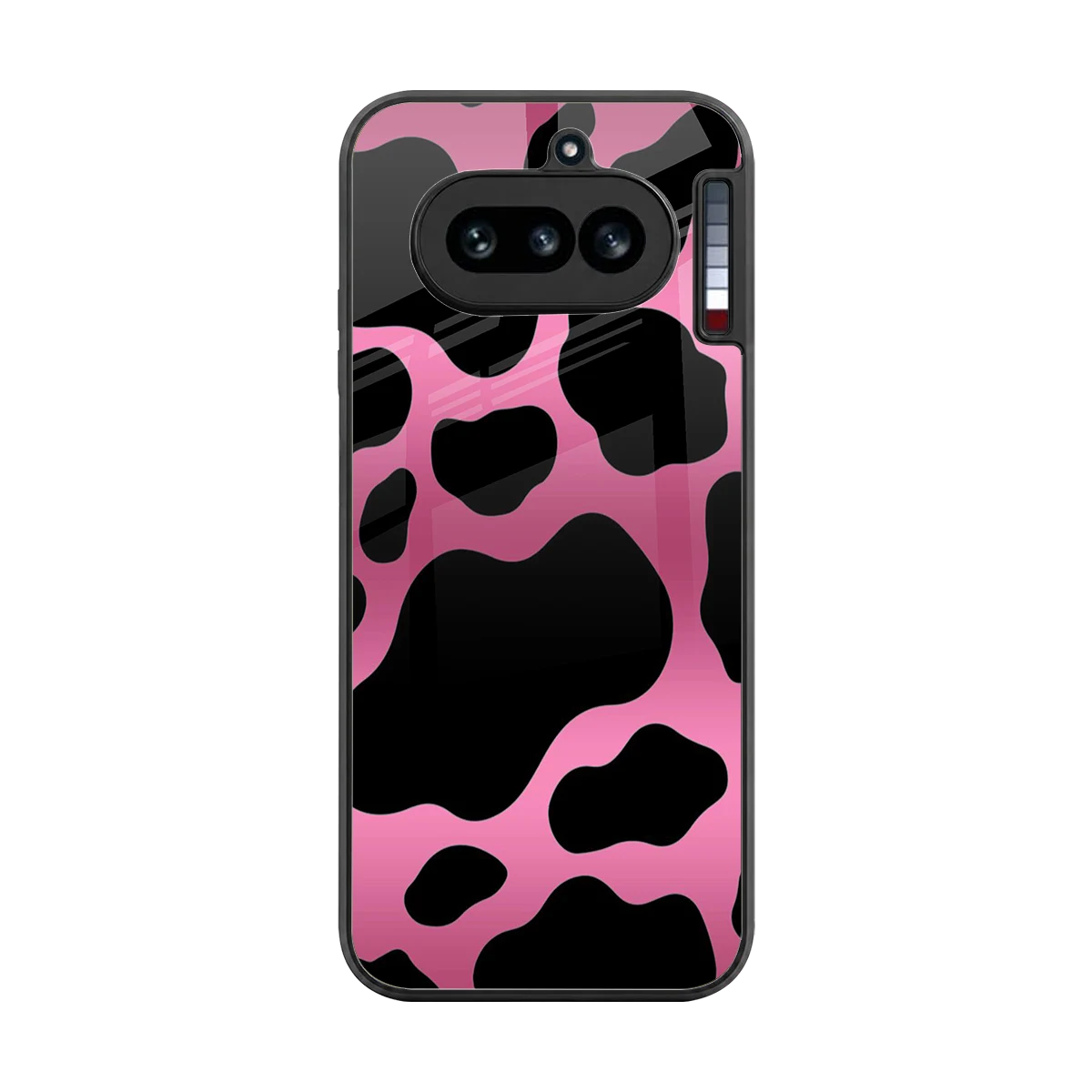 Black Pink Swirl back phone cover | glass case for nothing phone 4a