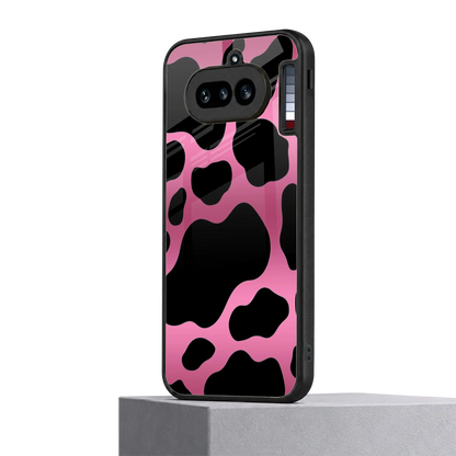 Black Pink Swirl nothing phone 4a mobile cover | shockproof glass phone case