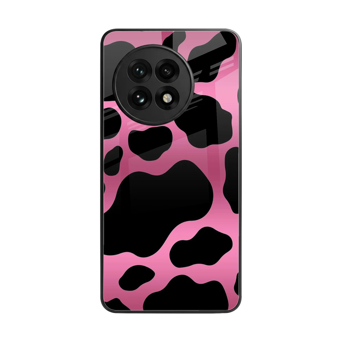 Black Pink Swirl back phone cover | glass case for oneplus 13r