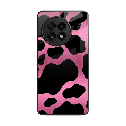 Black Pink Swirl back phone cover | glass case for oneplus 13r