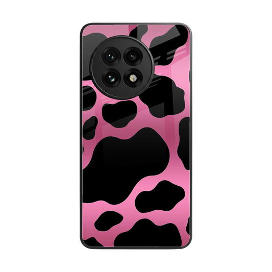 Black Pink Swirl back phone cover | glass case for oneplus 13r