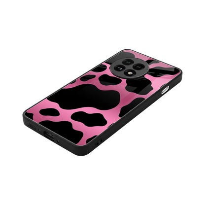 Black Pink Swirl stylish phone case for oneplus 13r | glossy glass and slim fit