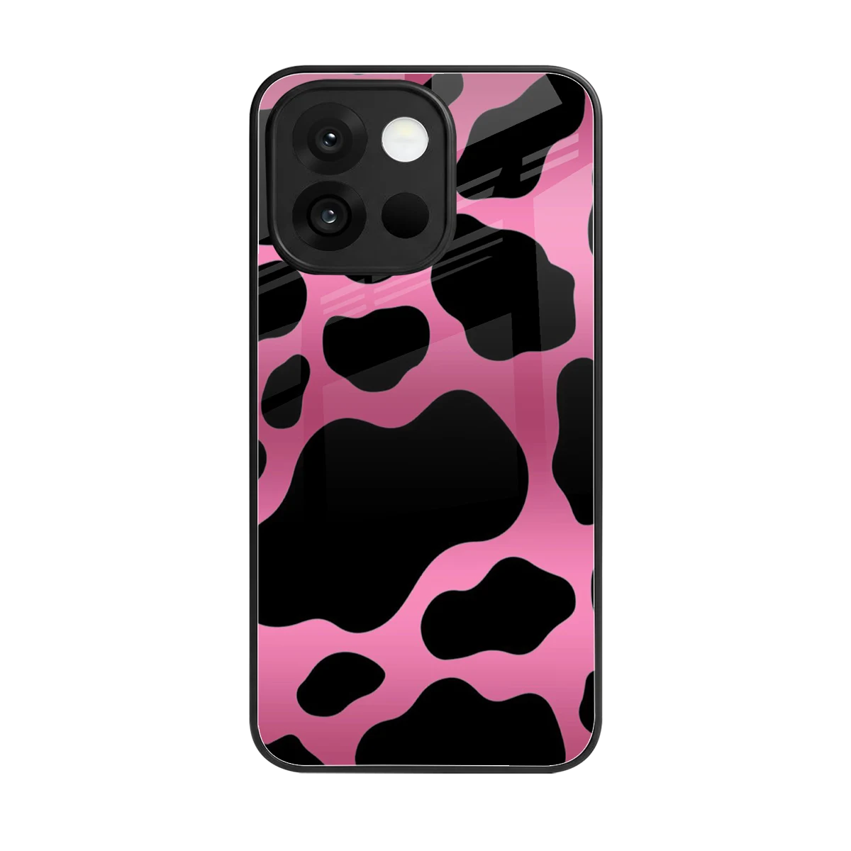 Black Pink Swirl back phone cover | glass case for oneplus 13s
