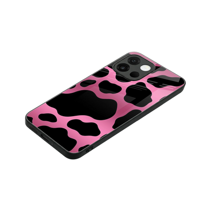 Black Pink Swirl stylish phone case for oneplus 13s | glossy glass and slim fit