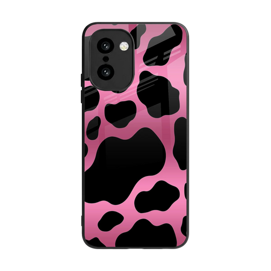 Black Pink Swirl back phone cover | glass case for oneplus 15r