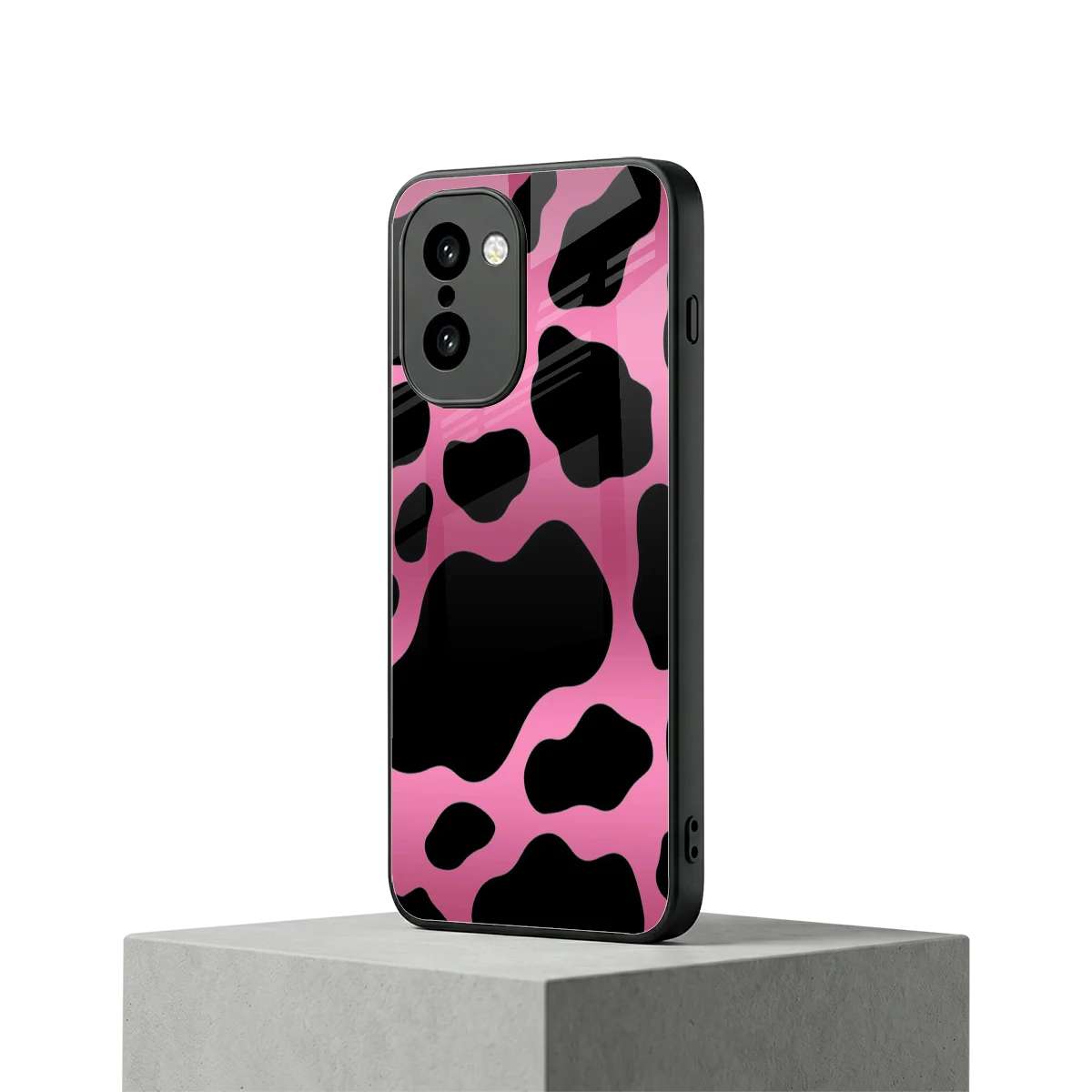 Black Pink Swirl oneplus 15r mobile cover | shockproof glass phone case