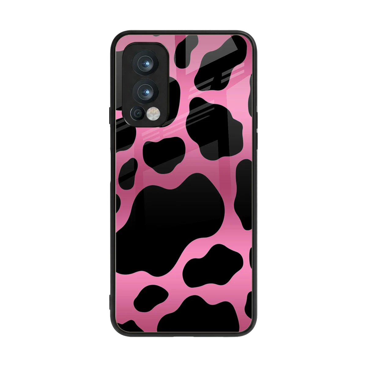 Black Pink Swirl back phone cover | glass case for oneplus nord 2