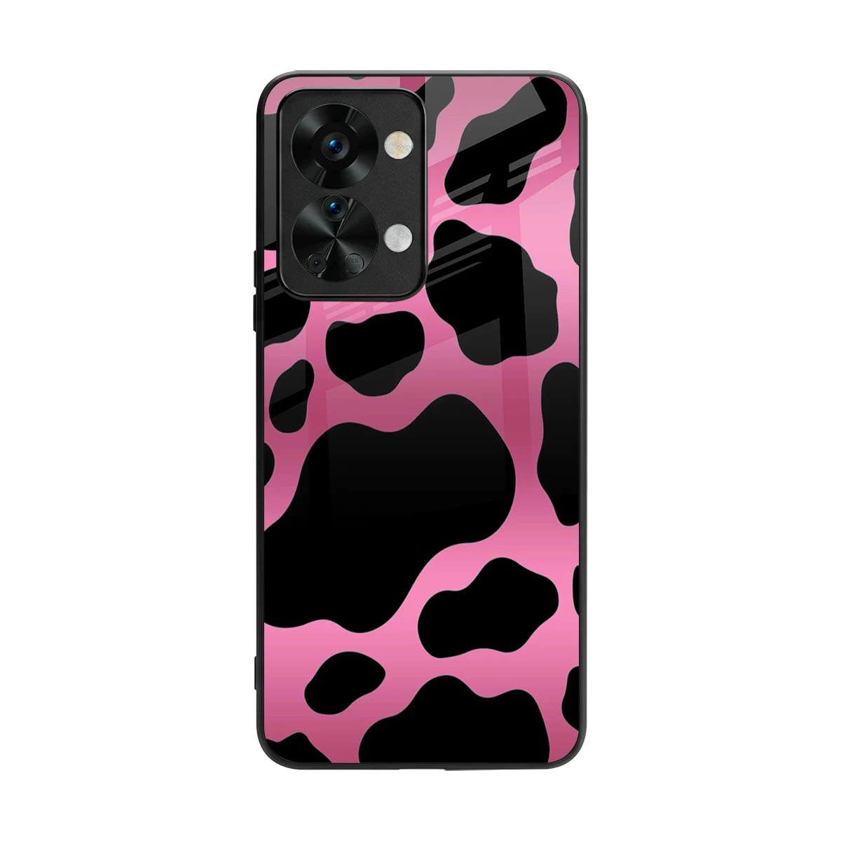 Black Pink Swirl back phone cover | glass case for oneplus nord 2t