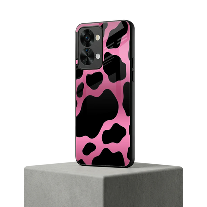 Black Pink Swirl oneplus nord 2t mobile cover | shockproof glass phone case