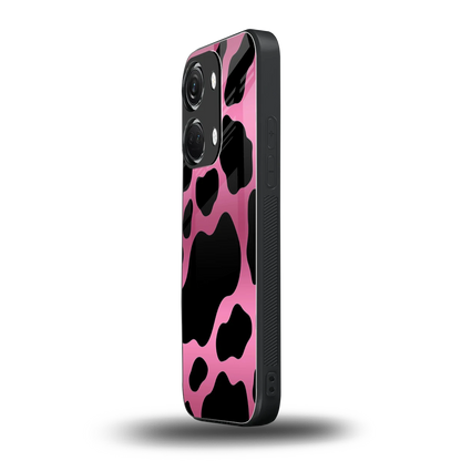 Black Pink Swirl oneplus nord 3 mobile cover | shockproof glass phone case