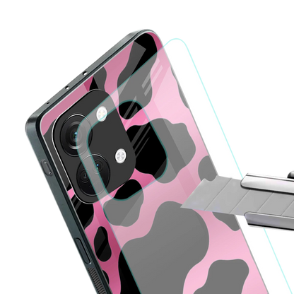 Black Pink Swirl stylish phone case for oneplus nord 3 | glossy glass and slim fit