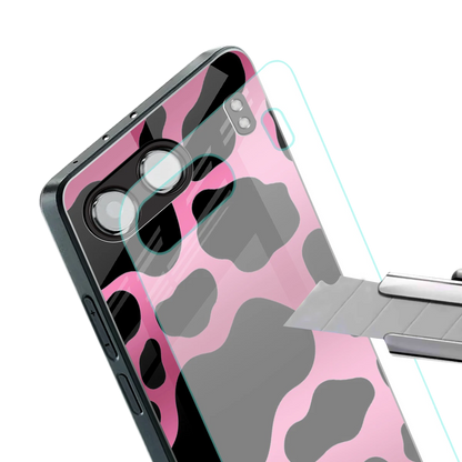 Black Pink Swirl stylish phone case for oneplus nord 4 | glossy glass and slim fit