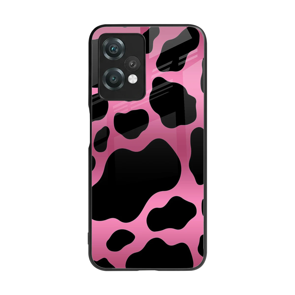 Black Pink Swirl back phone cover | glass case for oneplus nord ce 2 lite