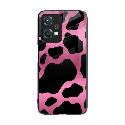 Black Pink Swirl back phone cover | glass case for oneplus nord ce 2 lite