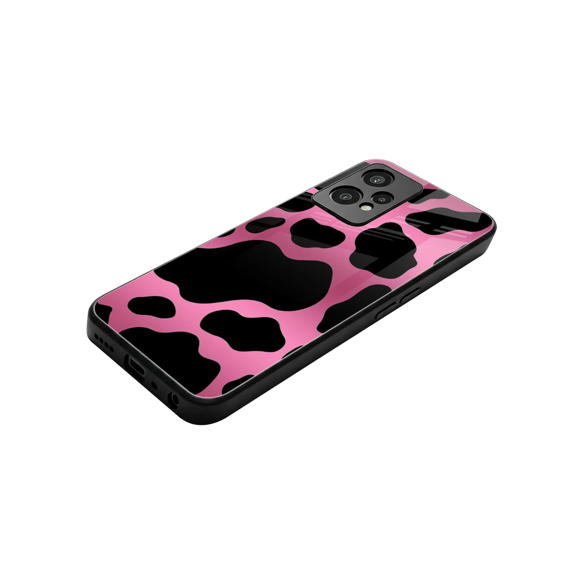 Black Pink Swirl stylish phone case for oneplus nord ce 2 lite | glossy glass and slim fit