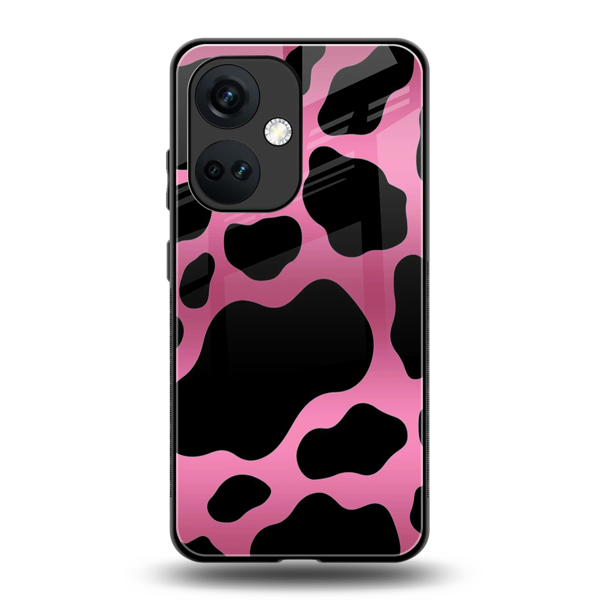 Black Pink Swirl back phone cover | glass case for oneplus nord ce 3