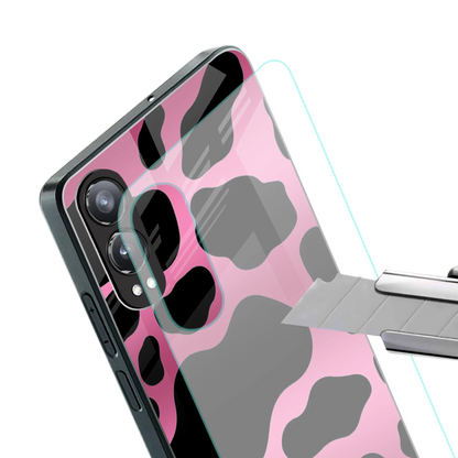 Black Pink Swirl stylish phone case for oneplus nord ce 4 lite | glossy glass and slim fit