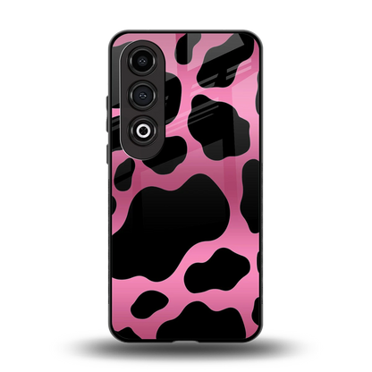 Black Pink Swirl back phone cover | glass case for oneplus nord ce 4