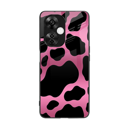 Black Pink Swirl back phone cover | glass case for oneplus nord ce 3 lite