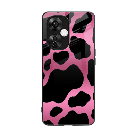 Black Pink Swirl back phone cover | glass case for oneplus nord ce 3 lite