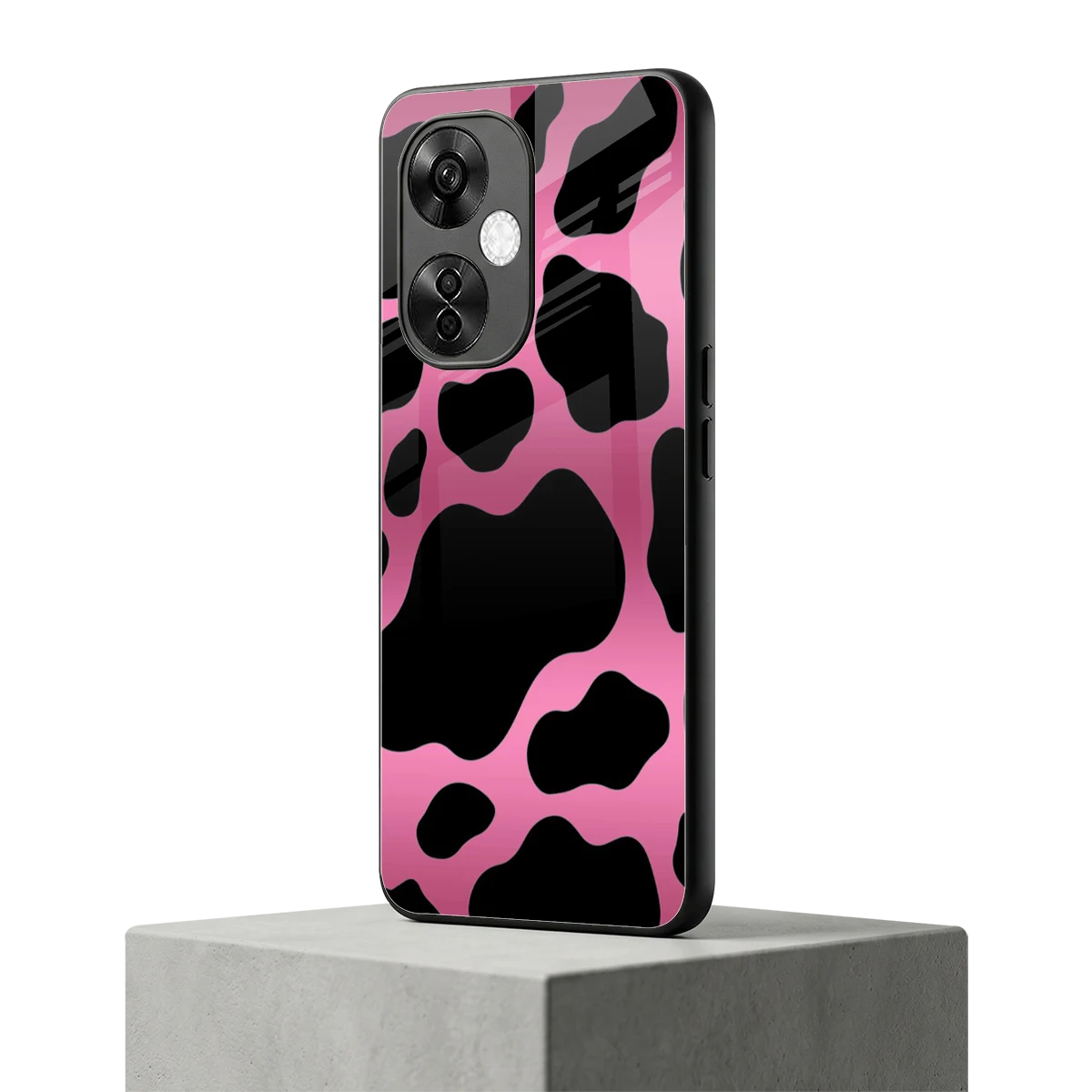 Black Pink Swirl oneplus nord ce 3 lite mobile cover | shockproof glass phone case
