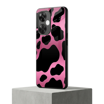Black Pink Swirl oneplus nord ce 3 lite mobile cover | shockproof glass phone case
