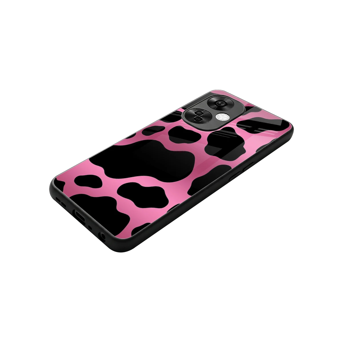 Black Pink Swirl stylish phone case for oneplus nord ce 3 lite | glossy glass and slim fit