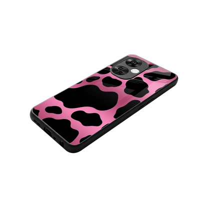 Black Pink Swirl stylish phone case for oneplus nord ce 3 lite | glossy glass and slim fit