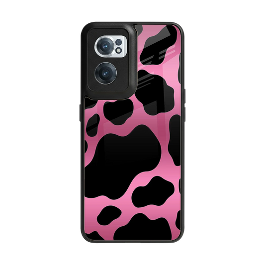 Black Pink Swirl back phone cover | glass case for oneplus nord ce 2