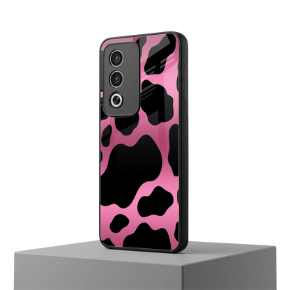 Black Pink Swirl oppo a3 pro mobile cover | shockproof glass phone case