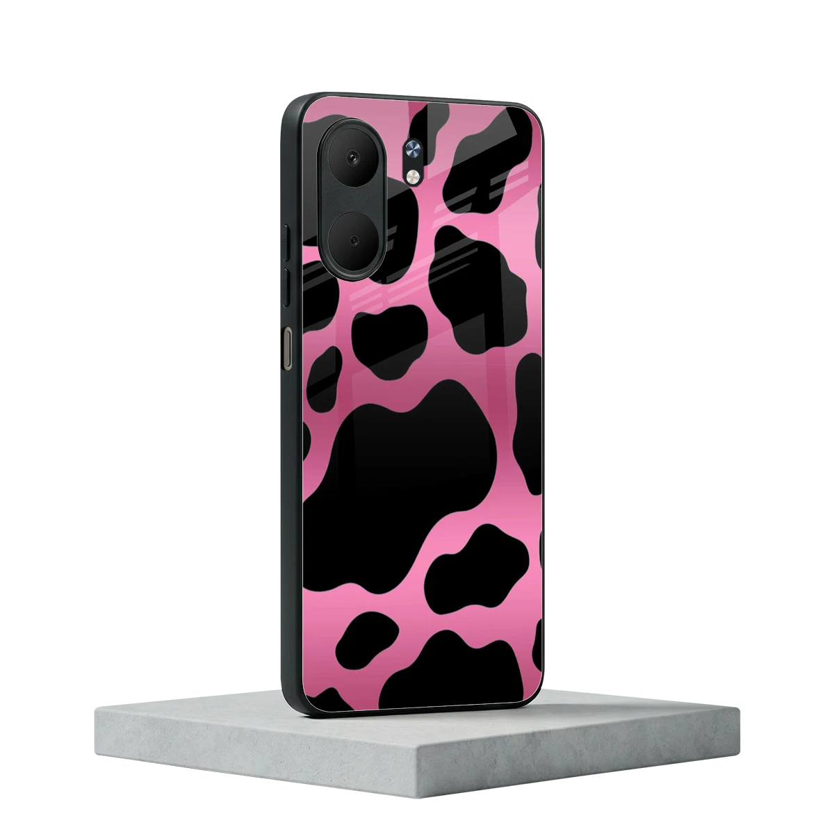 Black Pink Swirl oppo a5x 5g mobile cover | shockproof glass phone case