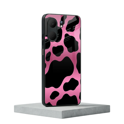 Black Pink Swirl oppo a5x 5g mobile cover | shockproof glass phone case