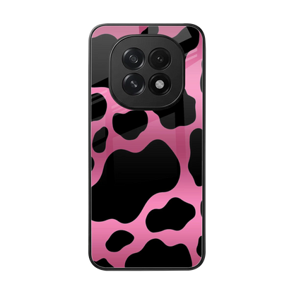 Black Pink Swirl back phone cover | glass case for oppo f29 5g