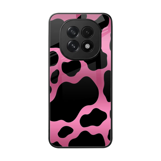 Black Pink Swirl back phone cover | glass case for oppo f29 5g