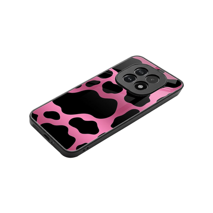 Black Pink Swirl stylish phone case for oppo f29 5g | glossy glass and slim fit
