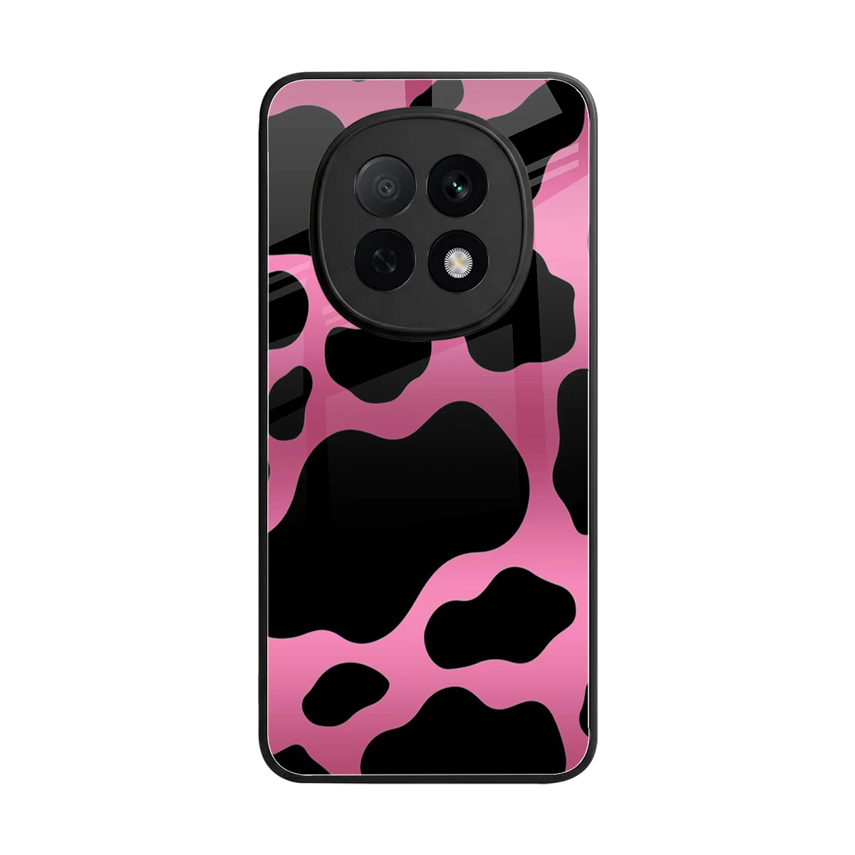 Black Pink Swirl back phone cover | glass case for oppo f29 pro 5g