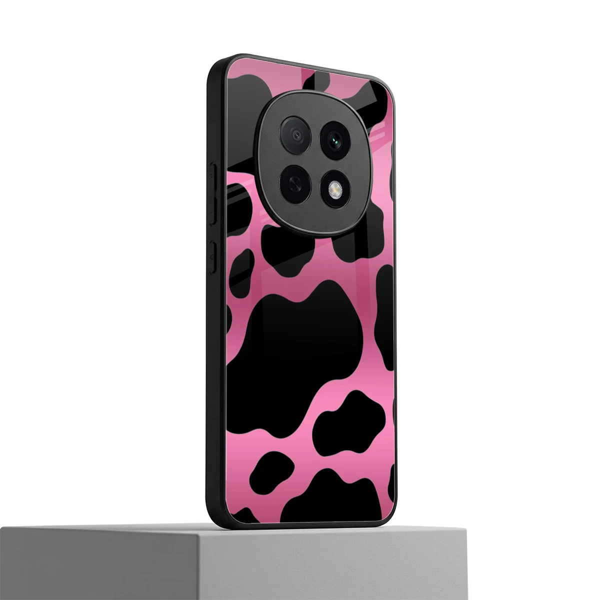 Black Pink Swirl oppo f29 pro 5g mobile cover | shockproof glass phone case
