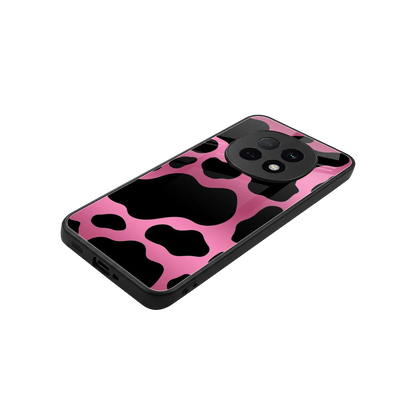 Black Pink Swirl stylish phone case for oppo f29 pro 5g | glossy glass and slim fit