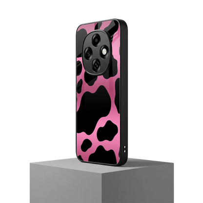 Black Pink Swirl oppo f31 pro 5g mobile cover | shockproof glass phone case